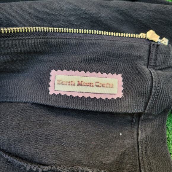 "Cultivate Kindness" Upcycled Black Denim Jacket - Picture 6 of 9